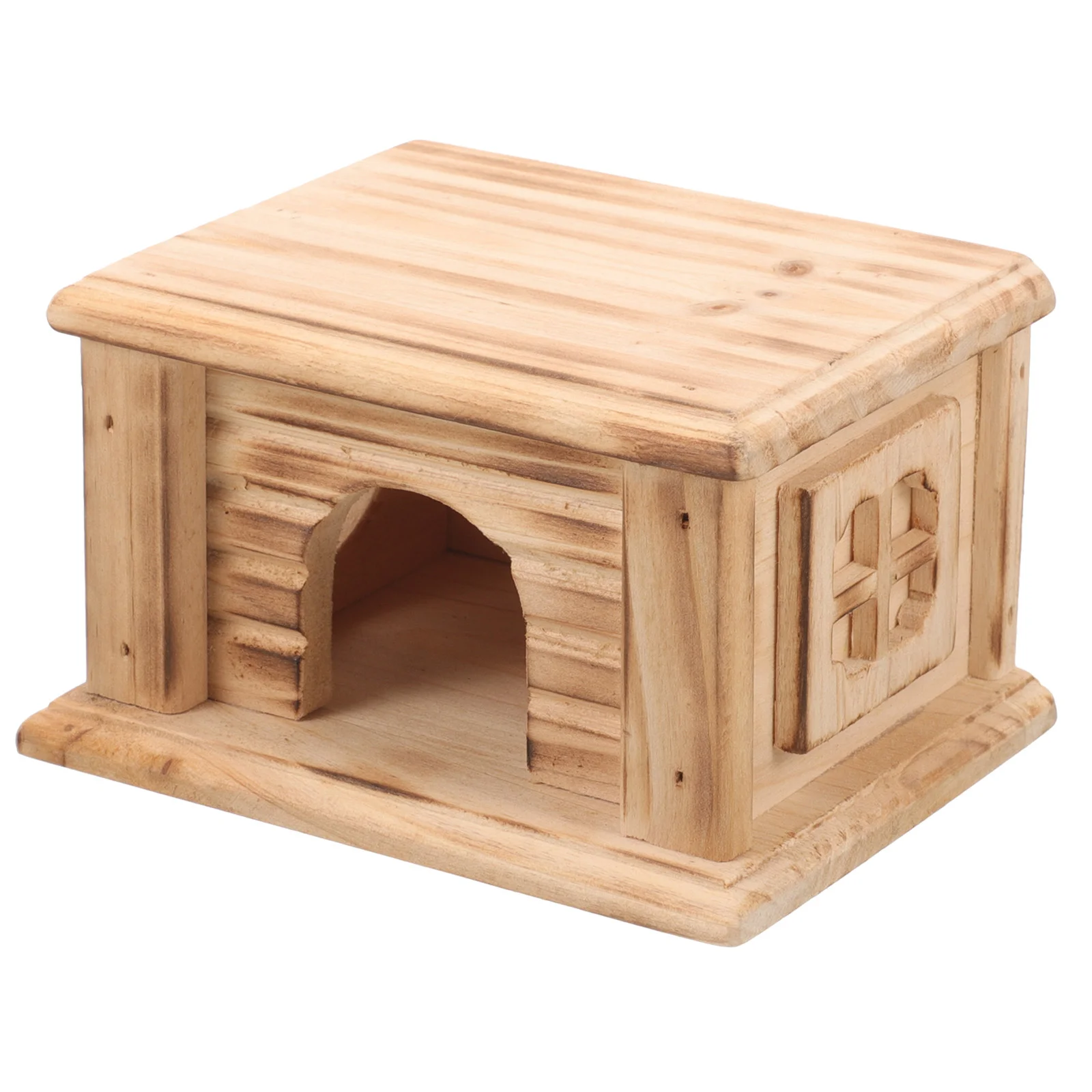 Wooden Hamster Hideout Cozy Hamster House for Small Animals Perfect for Hamsters Guinea Pigs and Rabbits