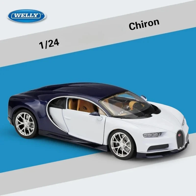 WELLY 1:24 シロン スケール ダイキャストビークル 高シミュレーションモデルカー メタル合金 クラシックトイカー 子供向けギフト 合金カーモデル