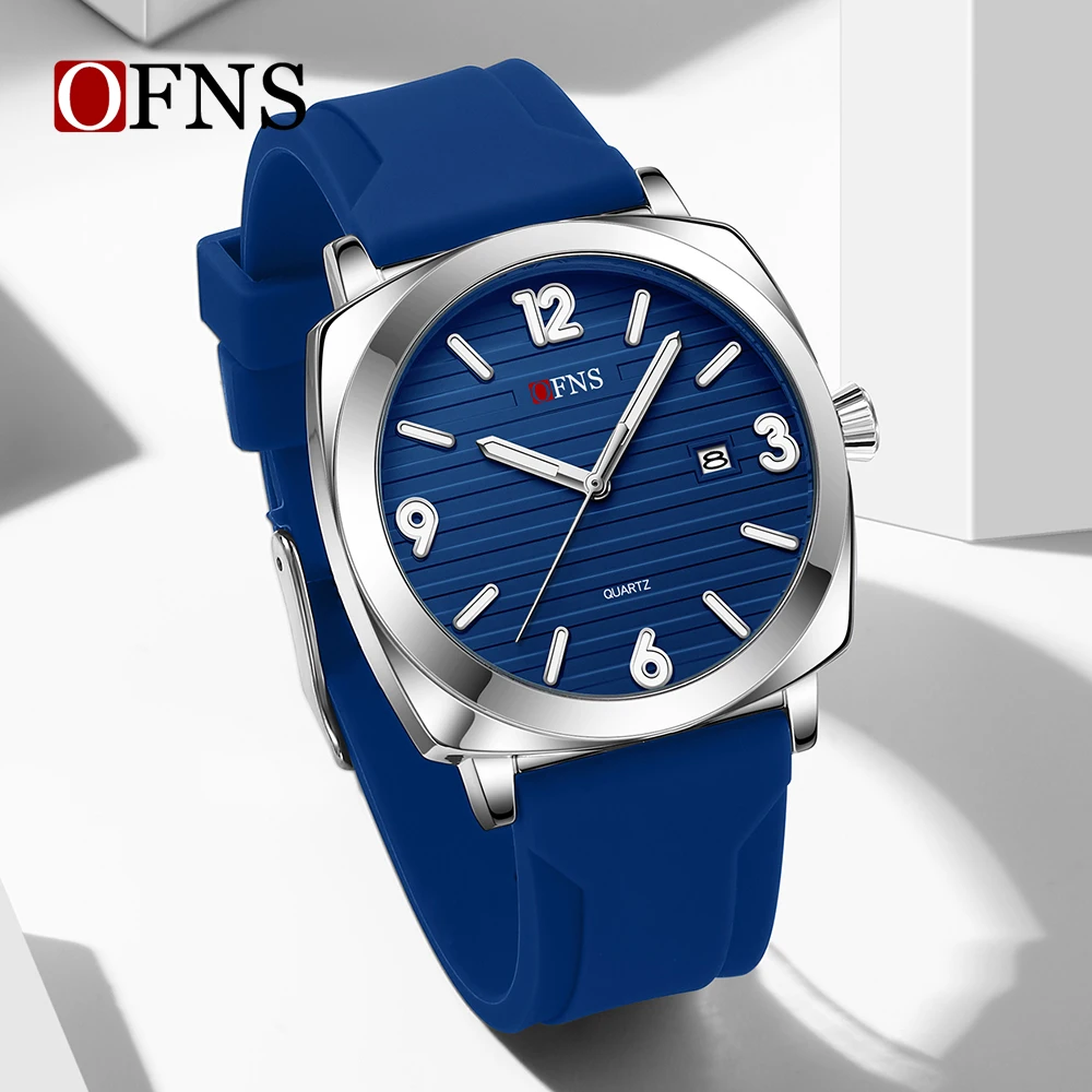 Fashion Ofns New 1618 Fashionable Thin Men's Quartz Watch Waterproof Night Light Single Calendar Simple Ccasual Men's Business