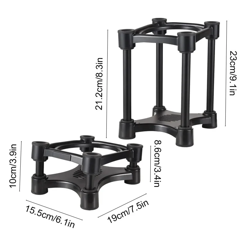 Speaker Stands  Audio Bracket Shock Absorber Bracket with Adjustable Tilt Angle Anti-slip and Stable Suction Cups