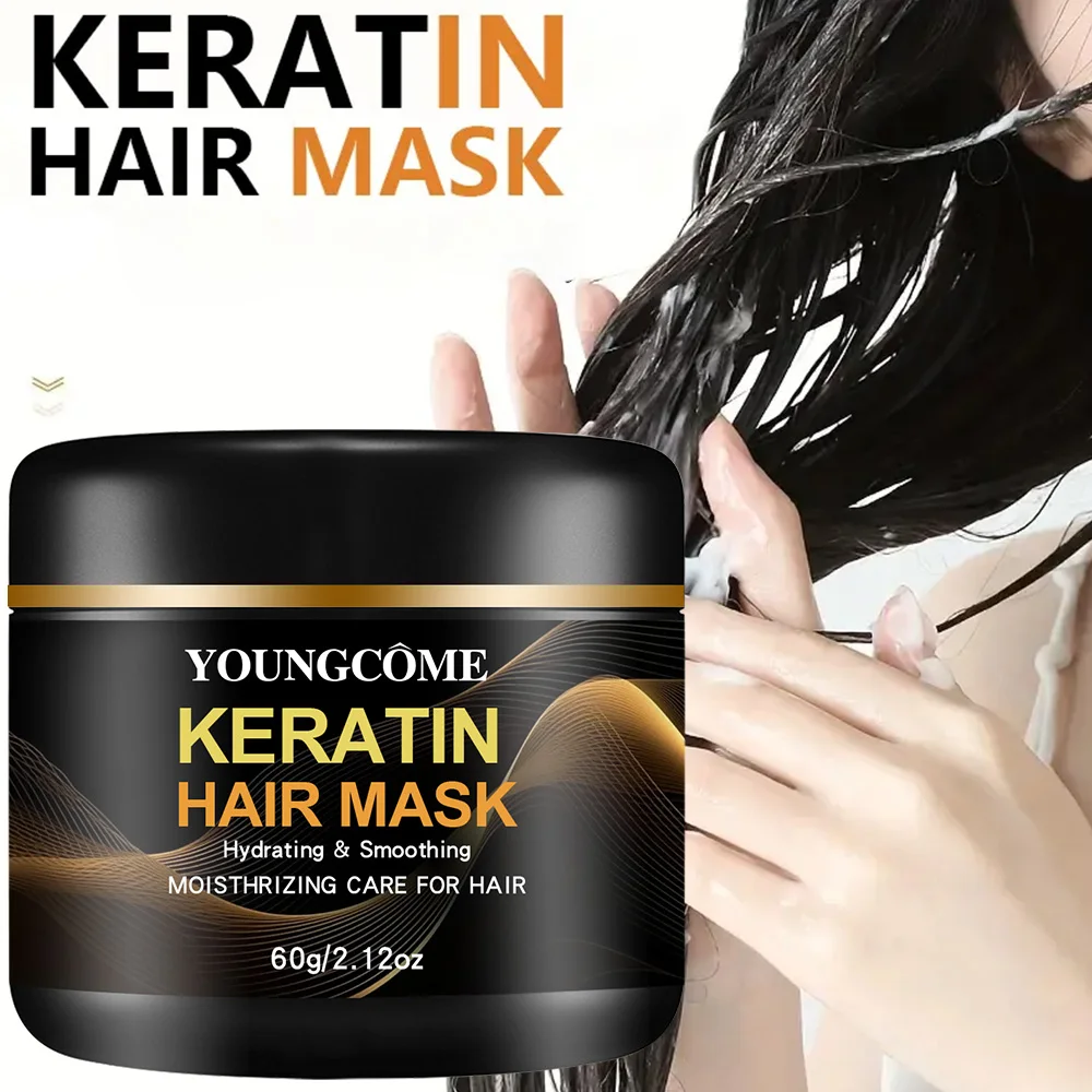 Keratinhair Mask Repair Dry Frizzy Damaged Cream Pro Soft Smooth Hydrating & Smoothing Moisturizing Care For Hair