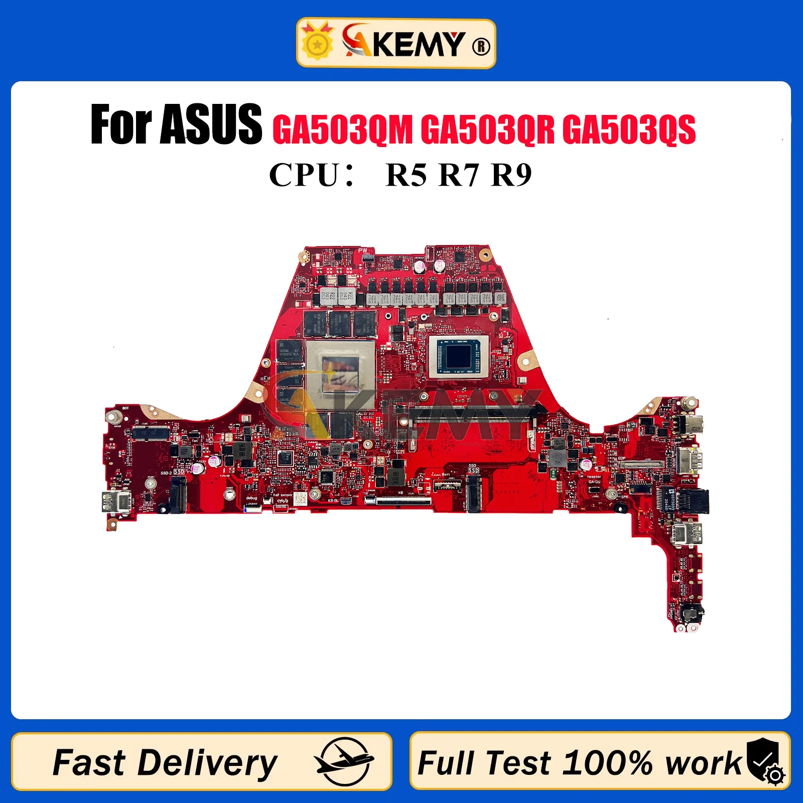 

GA503QS Laptop Motherboard For ASUS ROG Zephyrus G15 GA503Q GA503QM GA503QR GA503QS Mainboard W/ R5 R7 R9 CPU tests OK fast ship