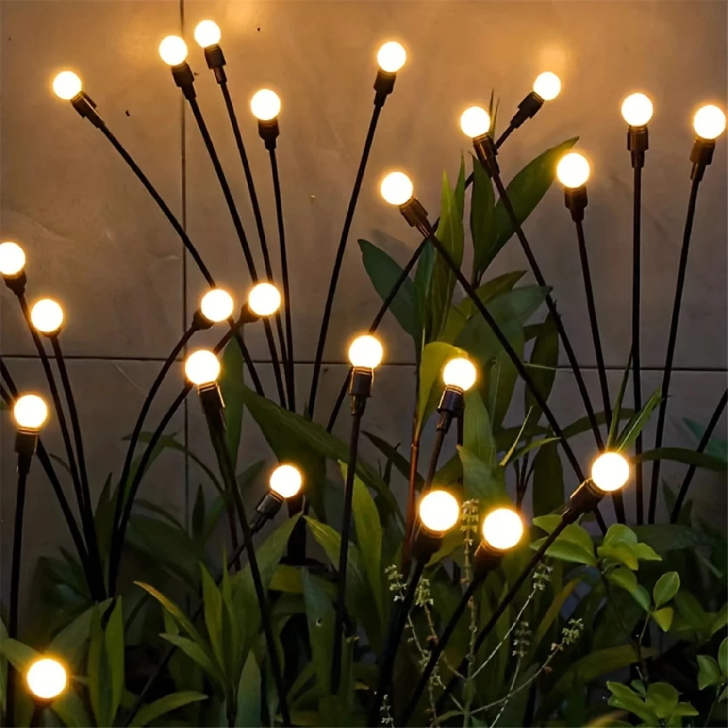 6/8/10 Lights  Solar Powered  Light Outdoor Waterproof Solar Garden Light Decorative Swaying Wind Dancing Solar Lamp