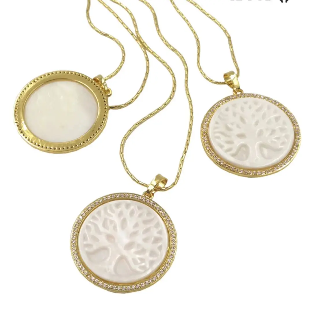 

WT-MN981 WKT 2023 Cute Style Natural Shell & Zircon Best Chain Design New SALE Jewelry Chain Necklace For Women Party