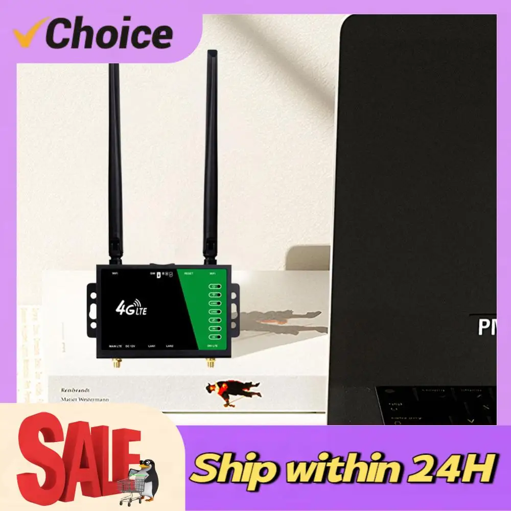 

WiFi Router with SIM Card Slot 4 Antennas 4G Wireless Router 150Mbps Firewall Protection 4G LTE CPE Router for Home Office
