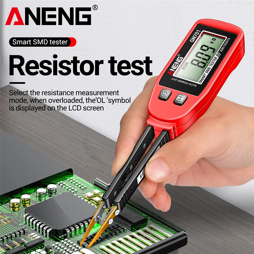 ANENG GN701 Digital Smart SMD Tester Electrical Multimeter Resistance Capacitance Continuity Diode Test Meter Electrician Tools