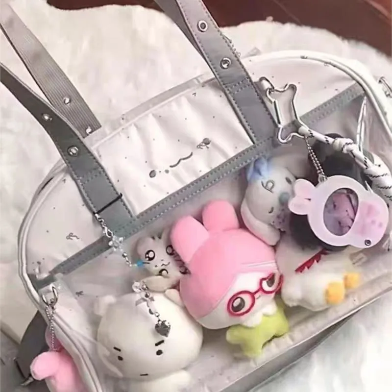 

Harajuku Белая сумка Ita, женская прозрачная большая сумка в японском стиле, большая вместительная сумка Jk, женские милые милые сумки на плечо 2025
