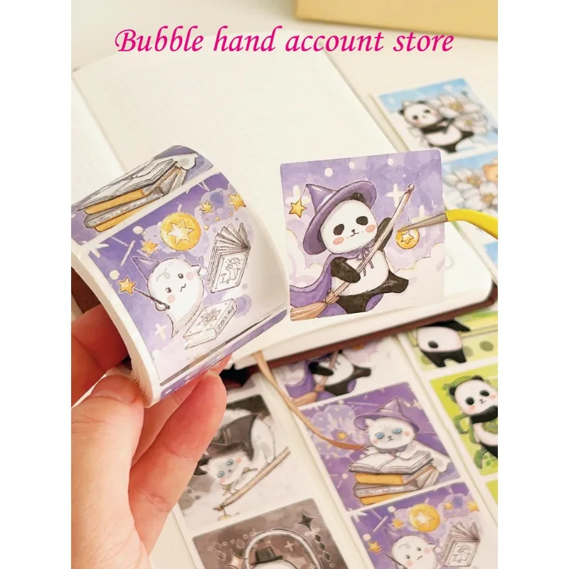 Bear hand tent color sealing stickers and paper tape original illustrations cute decorative material stickers