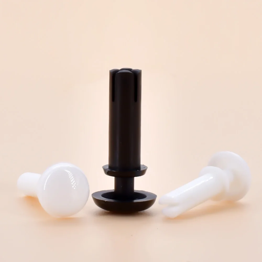 R2024-R4080 White Black R Type Rivets Nylon Type Expansion for PC Board Fastener Push-type Rivet Standoff Buckle Clip 50-200pcs