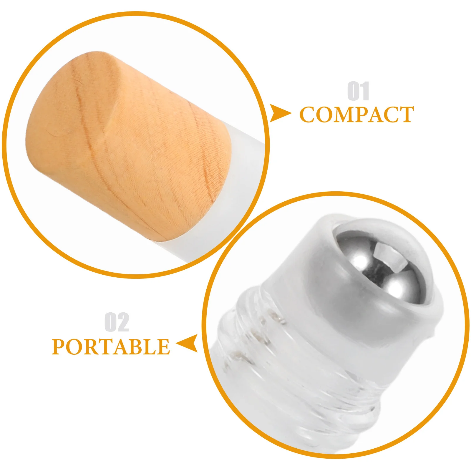 20 Stück nachfüllbare Glas-Parfüm-Roller-Flaschen, Mini-Reise-Probenflaschen, Behälter für ätherische Öle, Aromatherapie-Duftroller