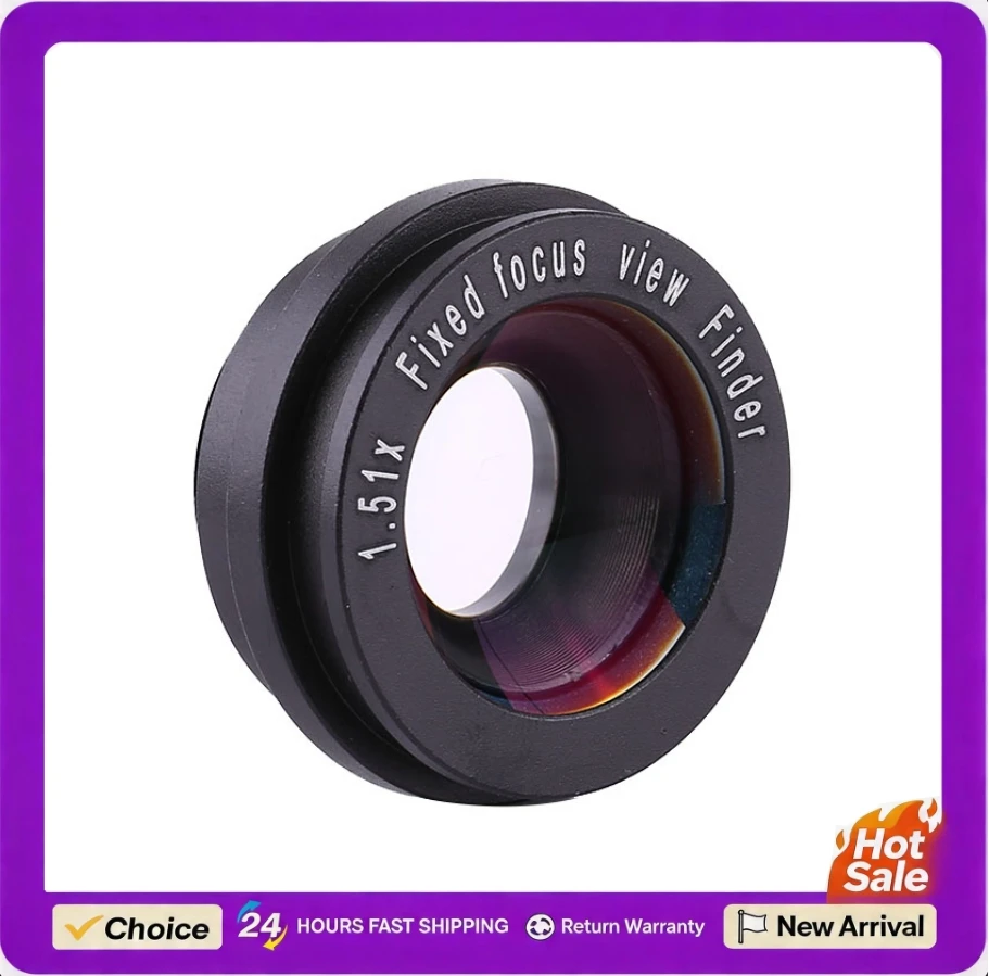 Zoomzoekeroculair Duurzaam 1.5X Zoekeroculair met vaste focus Vergrootglas Oogschelp voor DSLR-camera Vergrootglaszoeker
