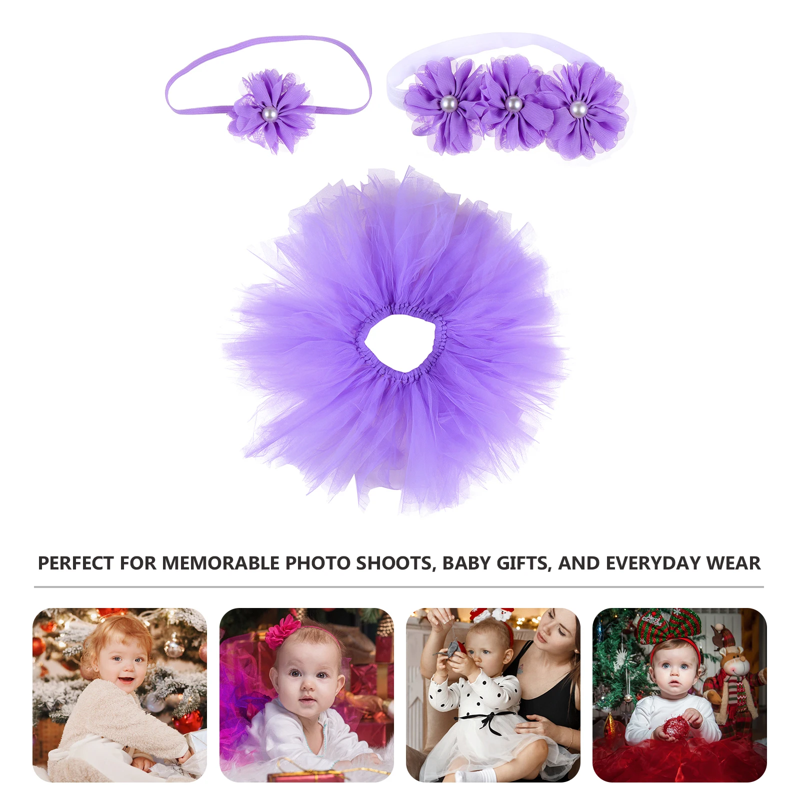 

Little Girl Tutu Skirt Sets Baby Girls Clothing Tulle Acrylic Dress Photo Props Comfortable Breathable High Grade Materials
