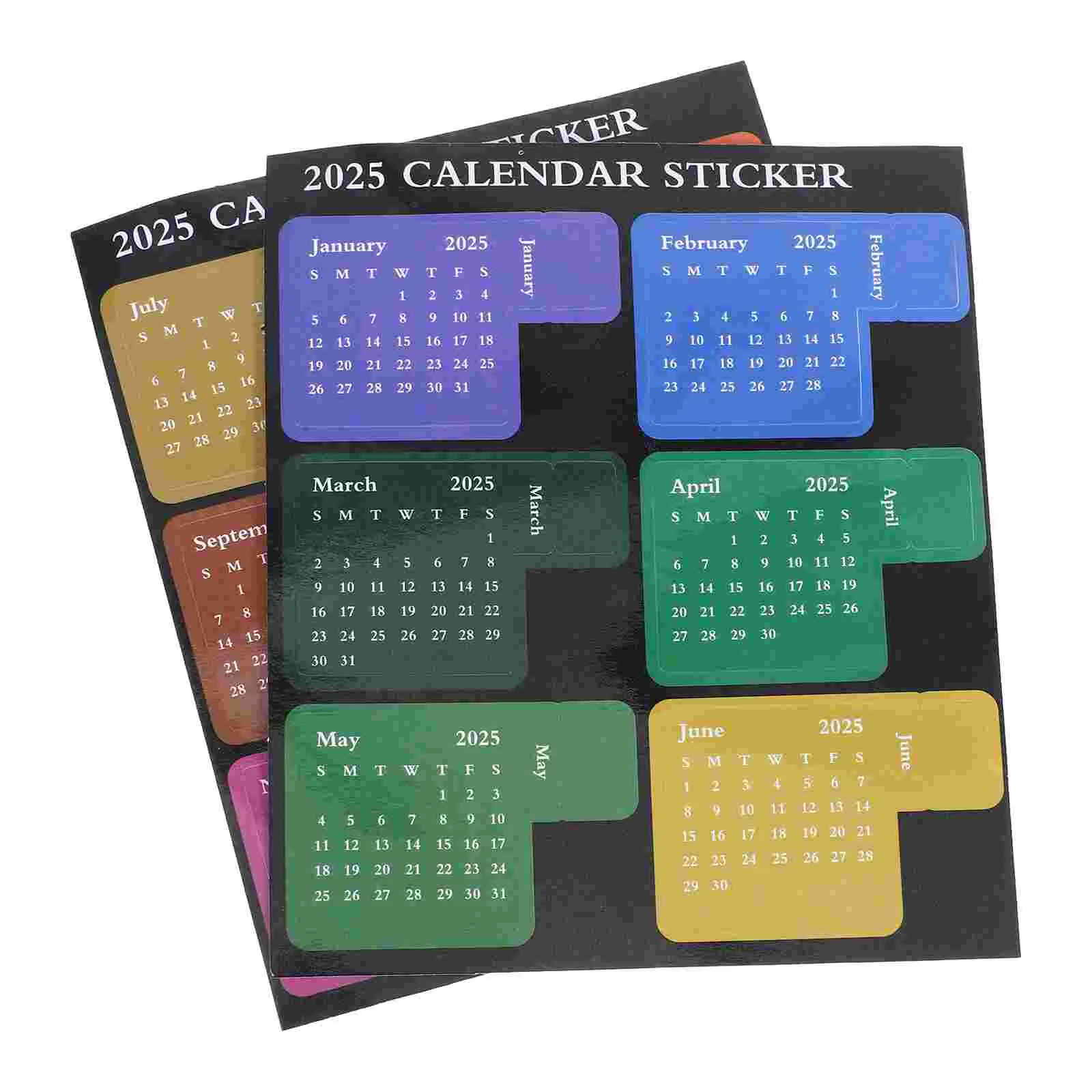 2025 Index Post DIY Calendar Stickers Household Planner Tabs Daily Coated Paper Printing School