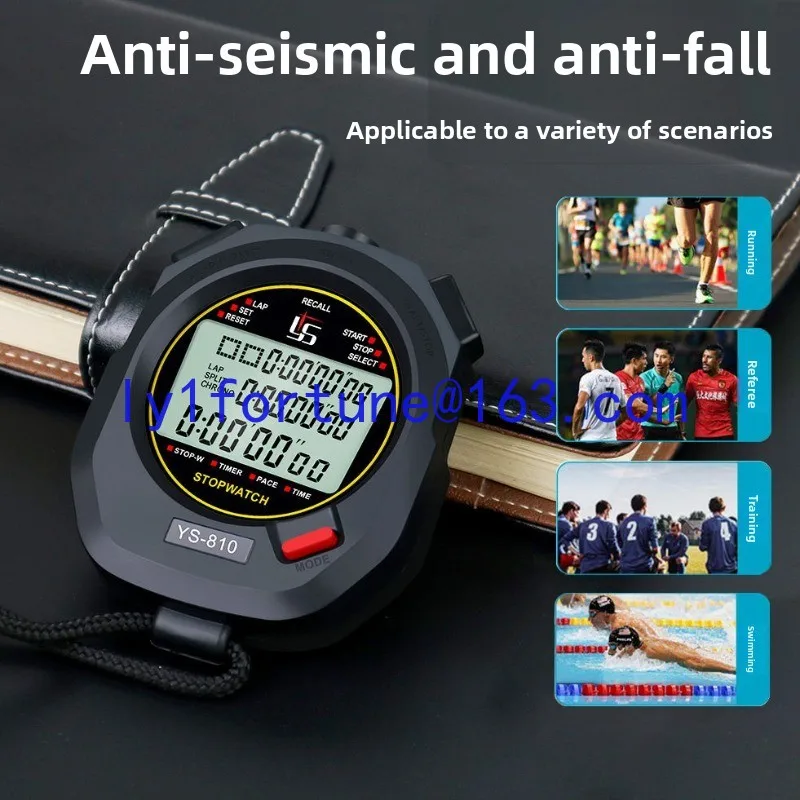 Multi-channel electronic stopwatch timer, race-specific running track and field code watch timer
