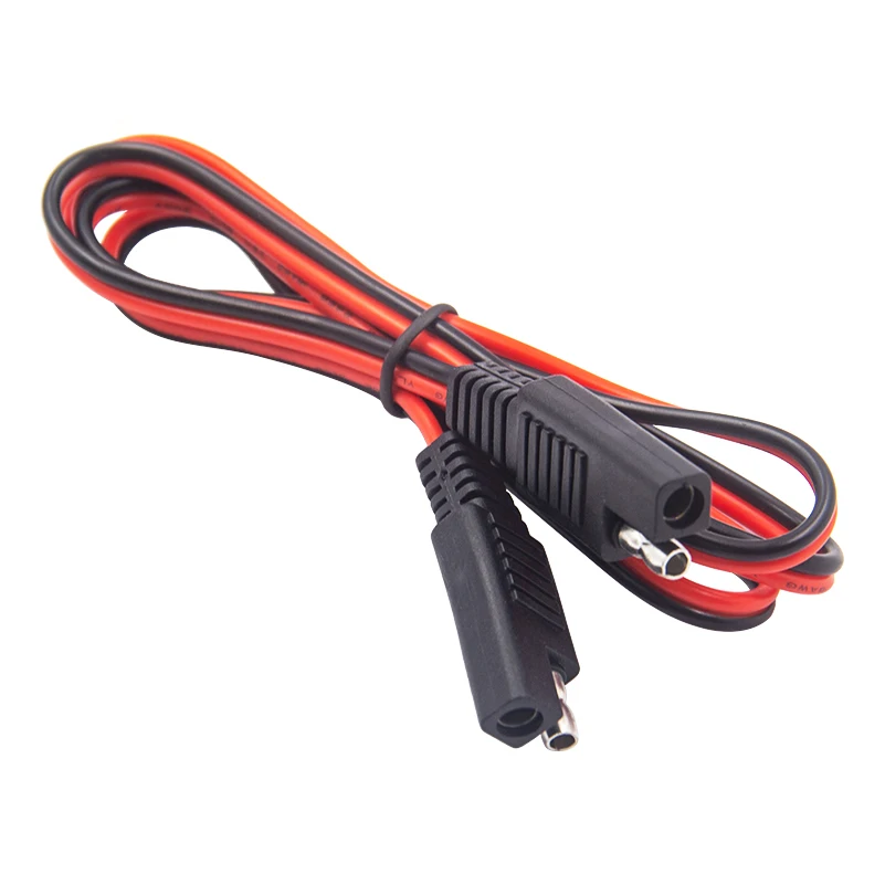 18AWG SAE Male Female Power Vehicle Extension Cable Plug  Wire Cable Connector 2m Solar Photovoltaic Battery 2core Power Cord
