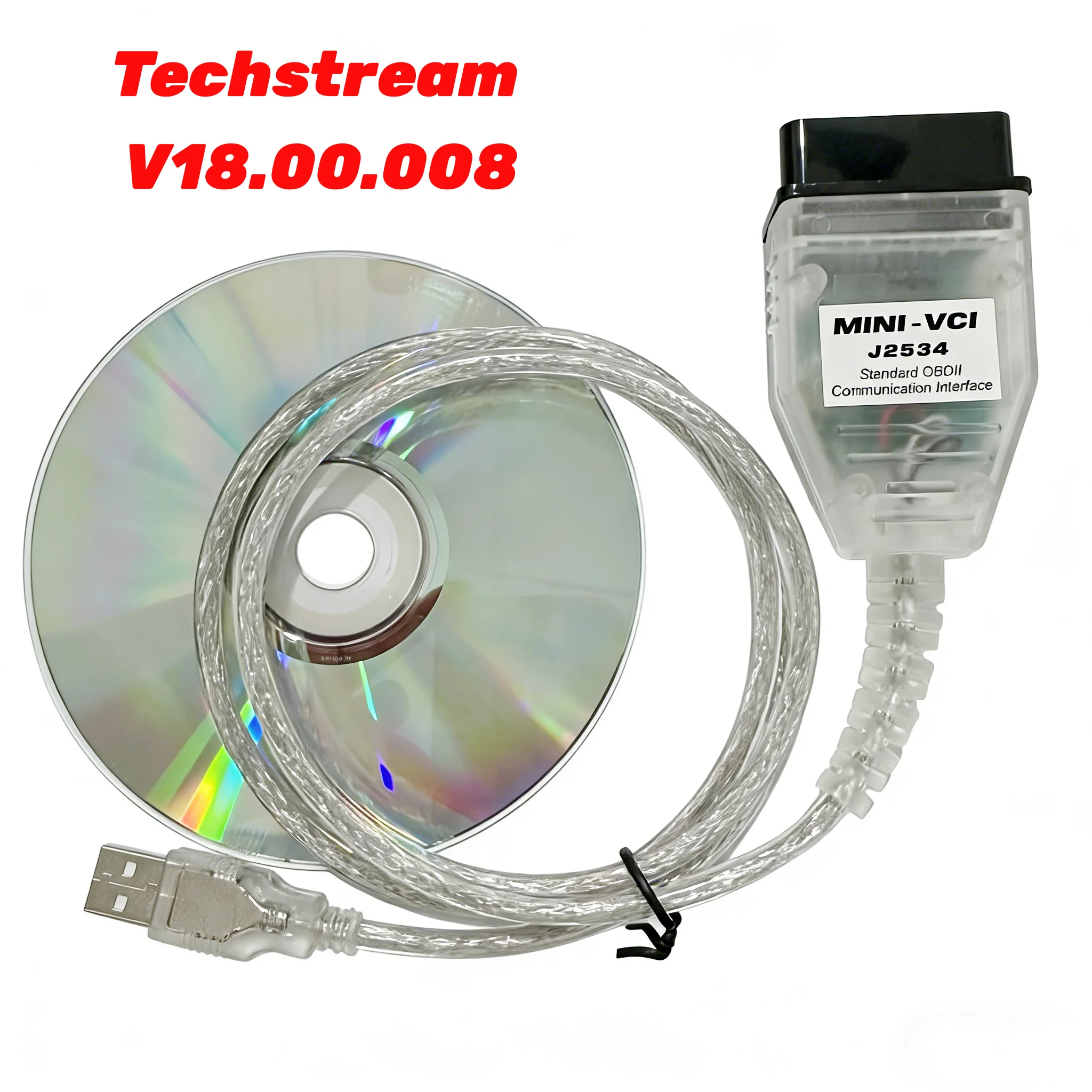 

MINI VCI J2534 TIS Techstream V18.00.008 mini vci OBD2 автомобильный диагностический кабель для Toyota Auto Scanner Tool