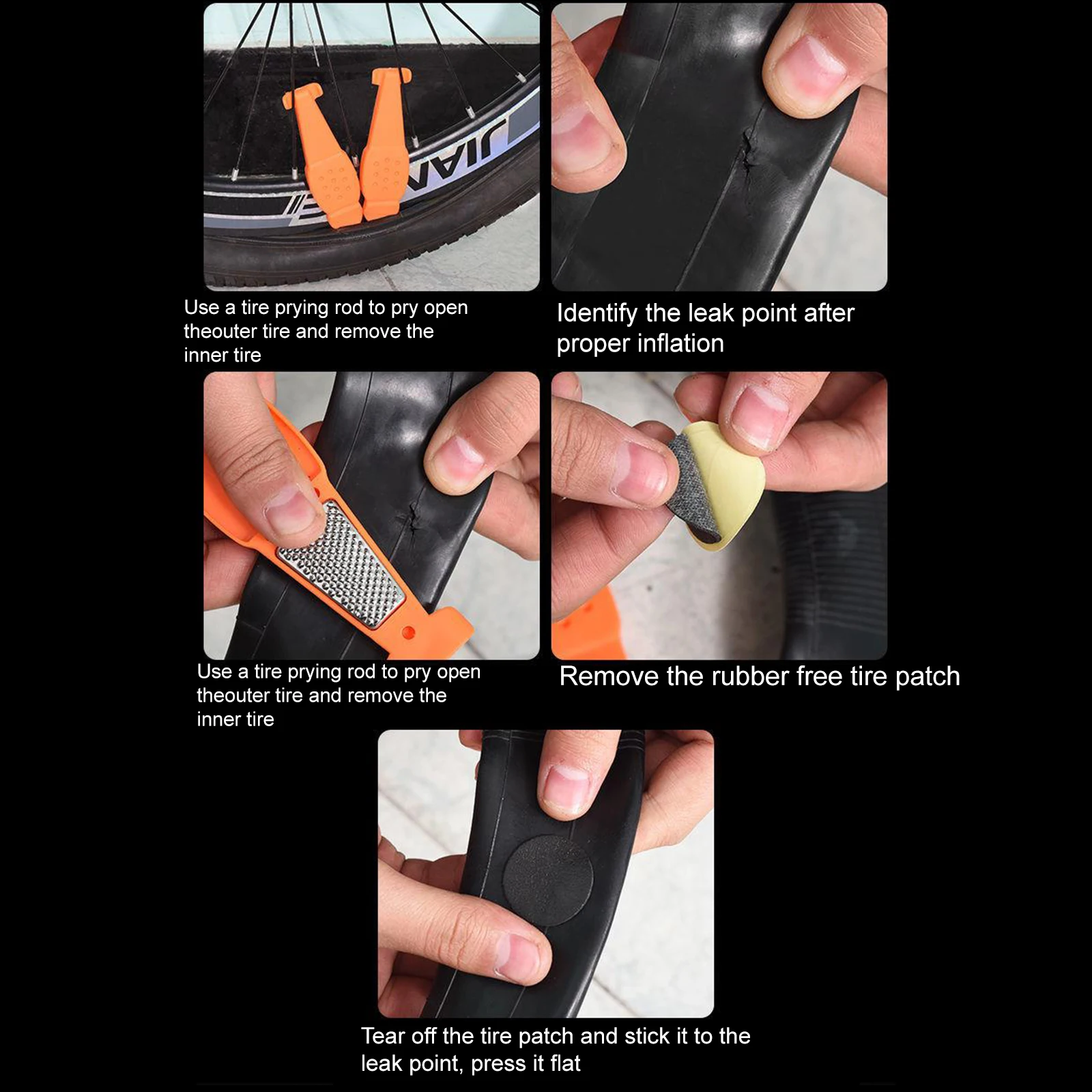 10pcs Bike Tire Repair Tools Tyre Protection No-glue Adhesive Quick Drying Fast Tyre Tube Glueless Patch Mountain Road Bike Fix