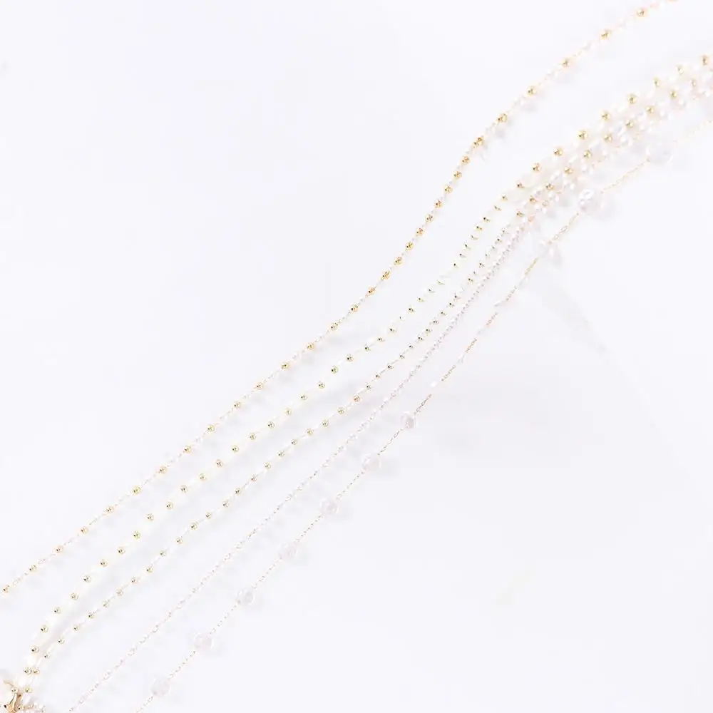 النظارات الشمسية الحبال مكافحة خسر النظارات مجوهرات الرجال للنساء اللؤلؤ سلسلة قناع الوجه قلادة نظارات القراءة سلسلة مقاطع النظارات