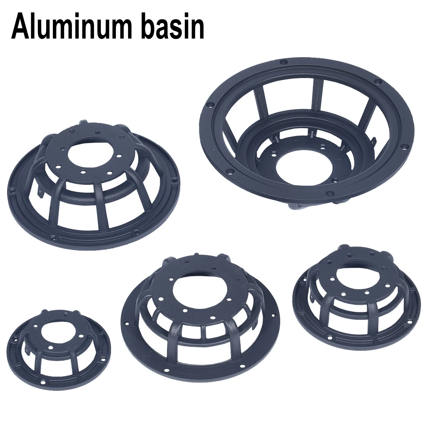 1 قطعة 3 4 5 6.5 8 بوصة مكبر صوت من الألومنيوم المصبوب إطار حوض إصلاح سبائك الألومنيوم ملحقات إطار الحوض