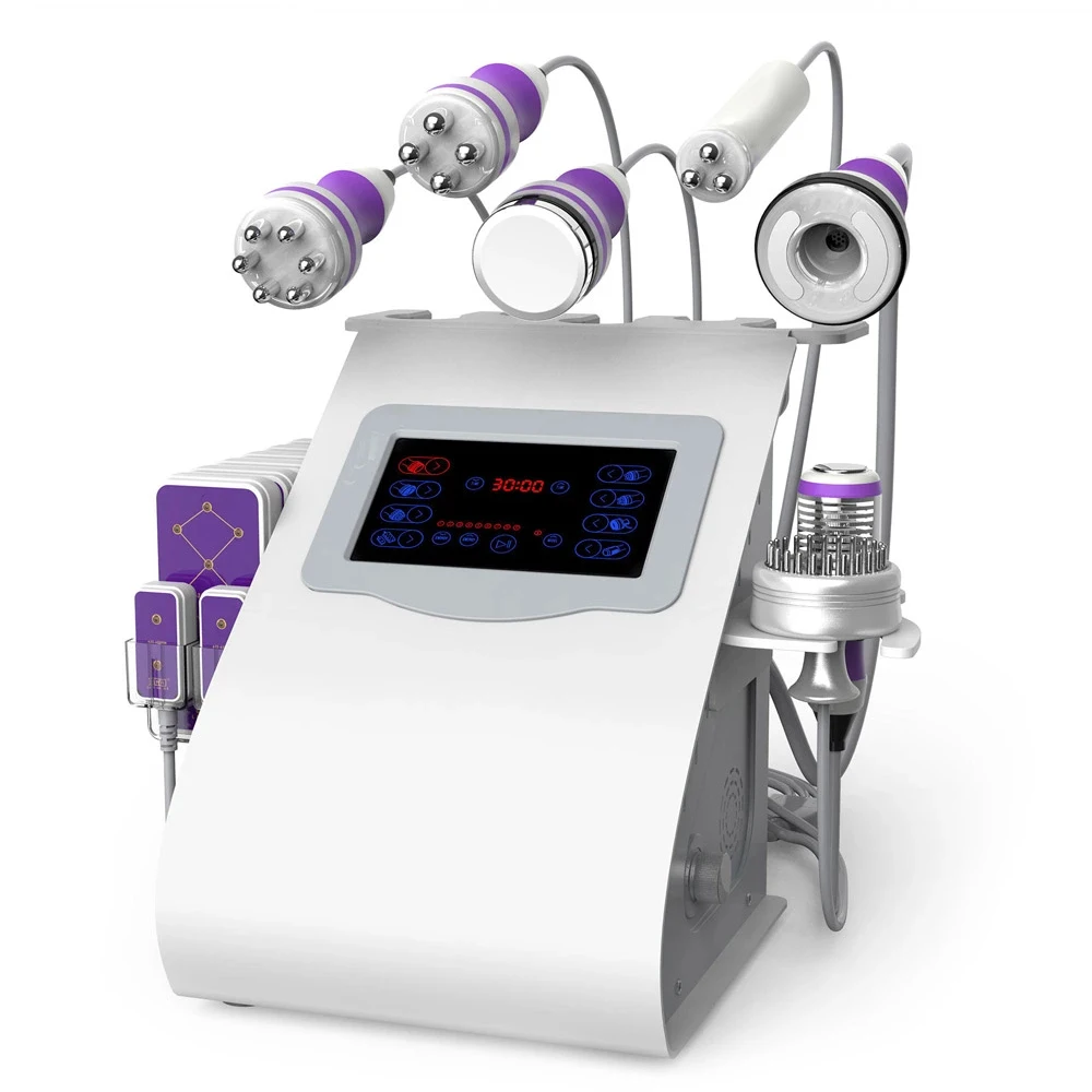 6/9 In 1 Cavitation Machine 40k Body Slimming Radiofrequency Skin Tightening Facial Care Tool for Salon Home Use