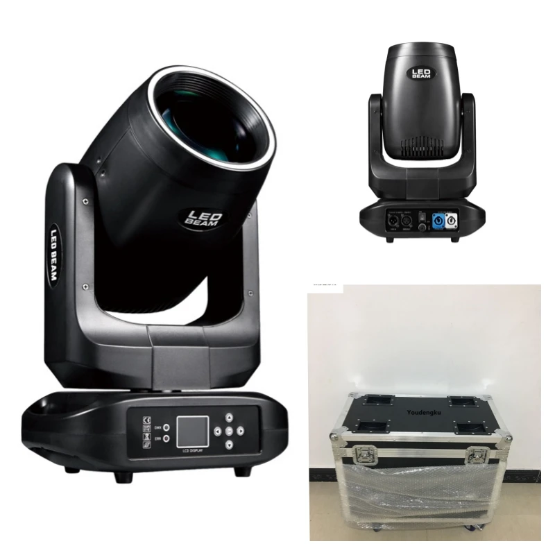 

2 pieces with flycase Spot LED moving head stage events fixture 200W LED DMX Rainbow Moving Head Beam Lights
