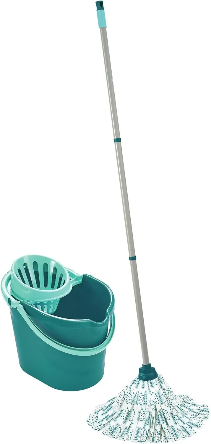 

Leifheit, Blue Classic Mop and Bucket Set, Green, White