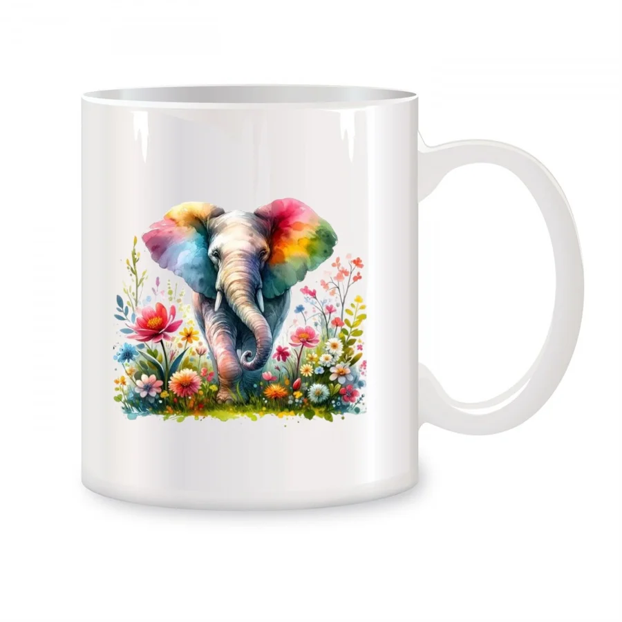 

Colorful Elephant Mugs For Mom Dad Sister Brother Birthday Gifts Novelty Coffee Ceramic Tea Cups White 11 oz