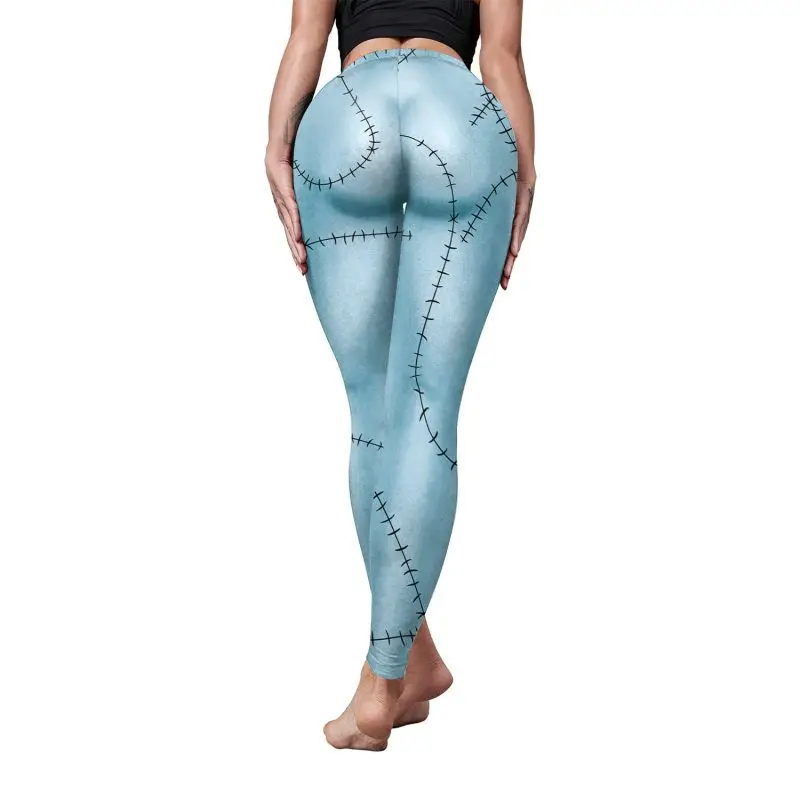 Pantalones Cisas con estampado digital de Halloween para mujer Pantalones largos Fibra de poliéster 95% Otro material 5% Base para mujer...