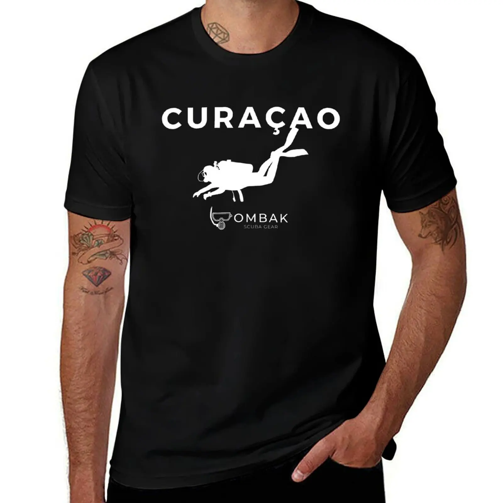 

Curaao Dutch Caribbean Scuba Dive T-Shirt Louboutins cheap stuff vintage graphic tee blacks t shirt men