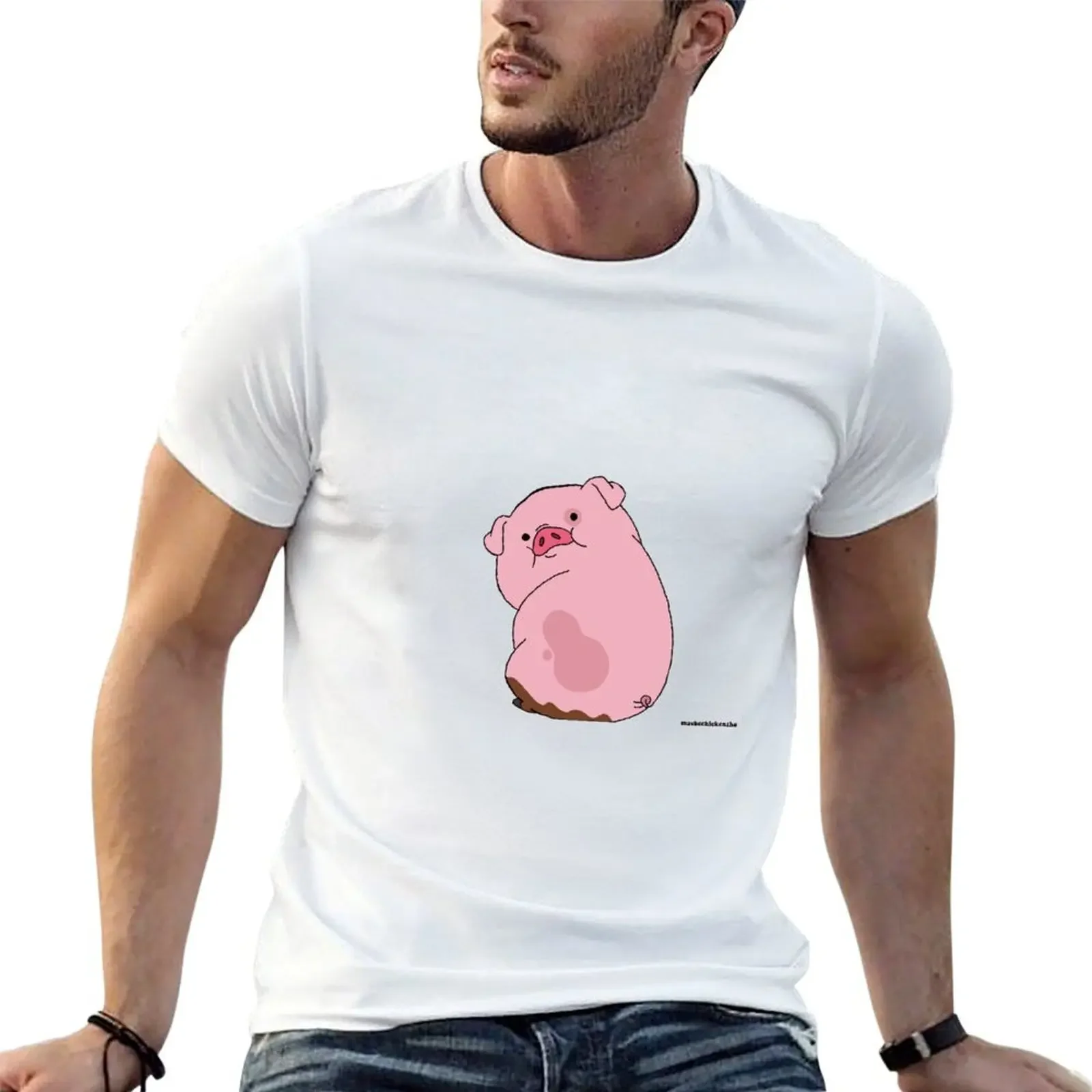 Waddles The Pig T-Shirt cute clothes hippie clothes anime t shirts Men's t shirts