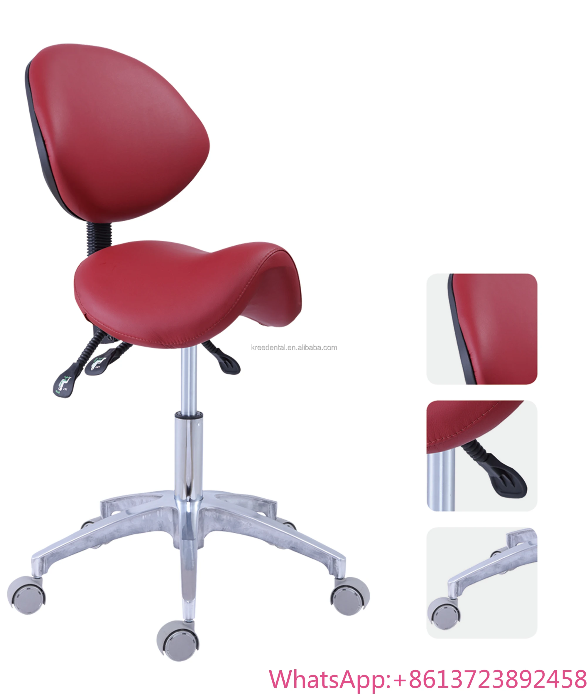 

Medical Hospital Clinic adjustable Dent al stool assistant dentist doctor chair saddle Dent al stool With Backrest