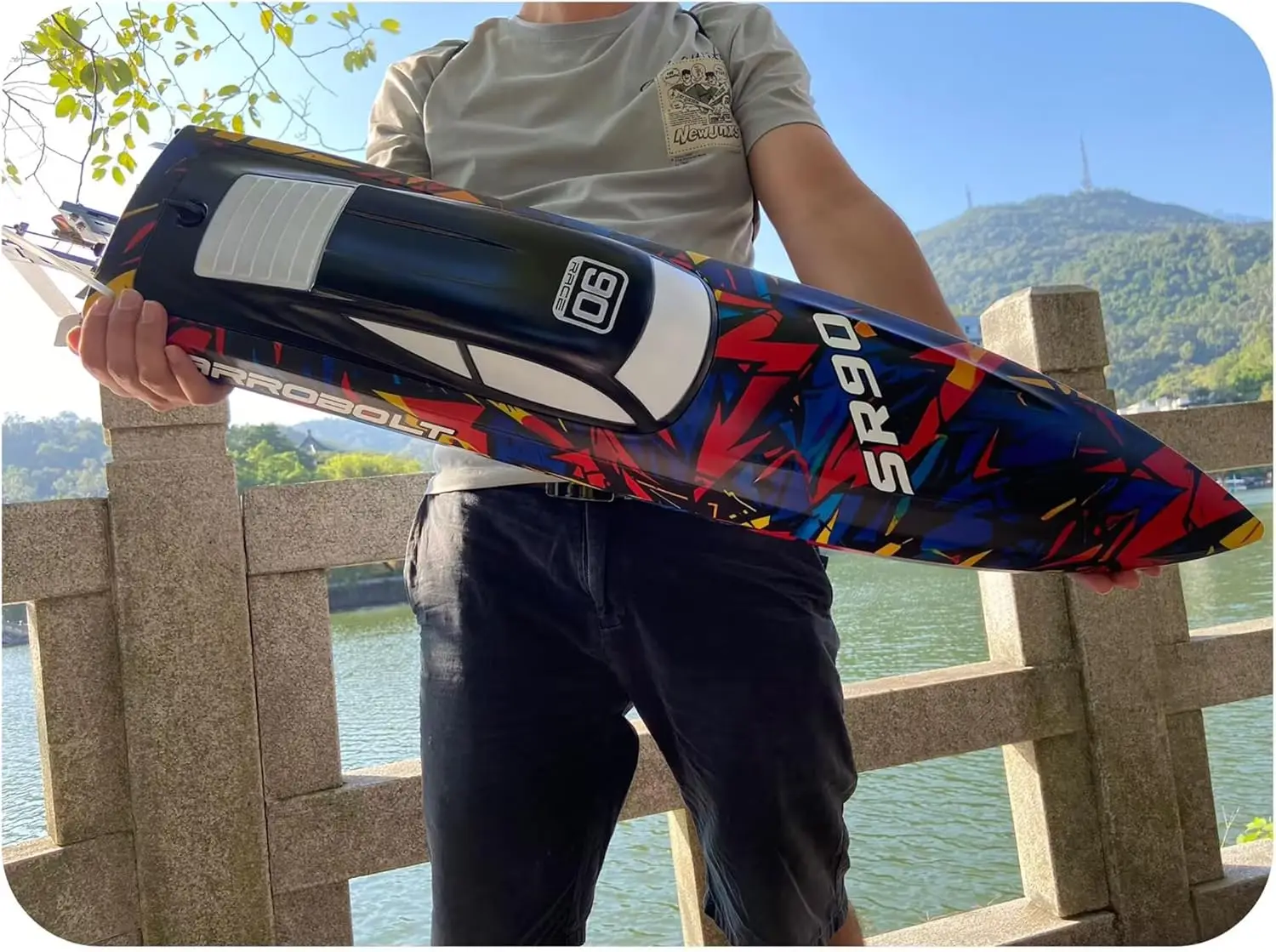 

35,43-дюймовая сверхбольшая бесщеточная лодка с дистанционным управлением RTR для взрослых, 2,4G, гонки на воде, озере, море, хобби, радиоуправляемая лодка 14