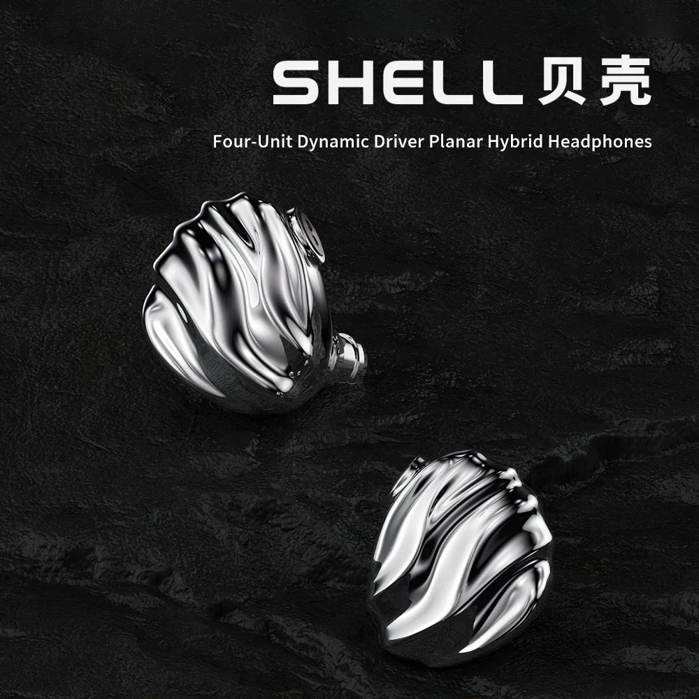TRN SHELL Four-Unit Dynamic Driver Planar Hybrid Headphones Triple Dynamic + Planar Acoustic Architecture Headphones