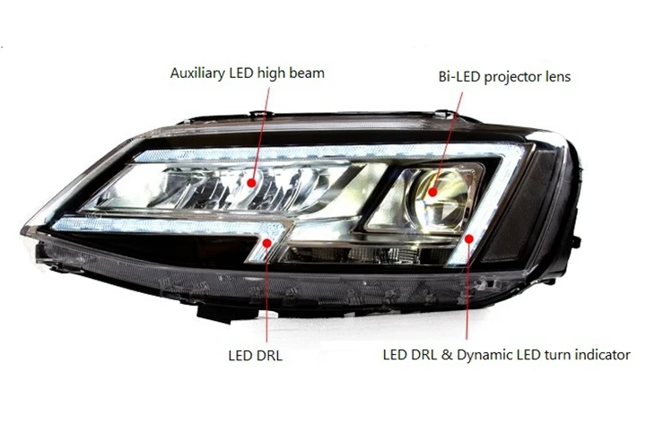 Full LED headlight for 2012 JettaMK6