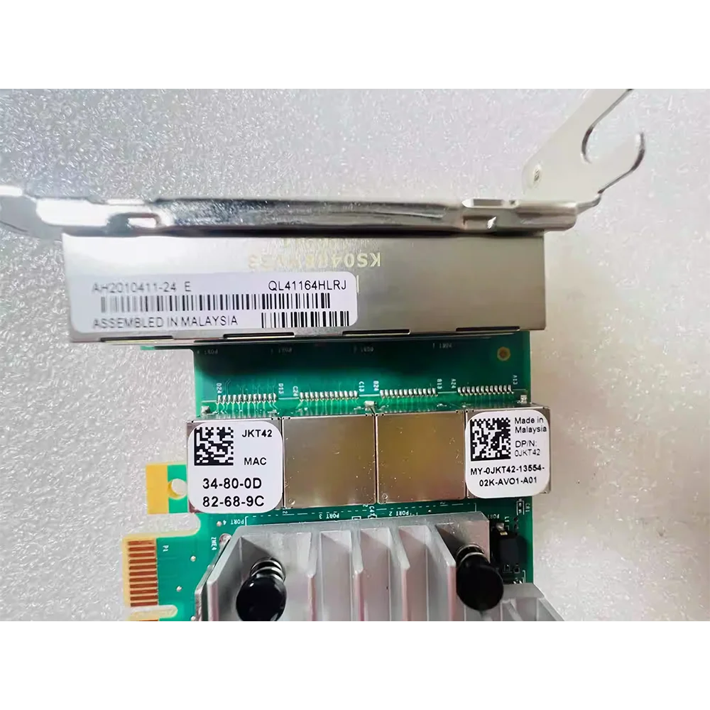 10 Gigabit network card With four Electrical Ports 0JKT42 QL41164HLRJ
