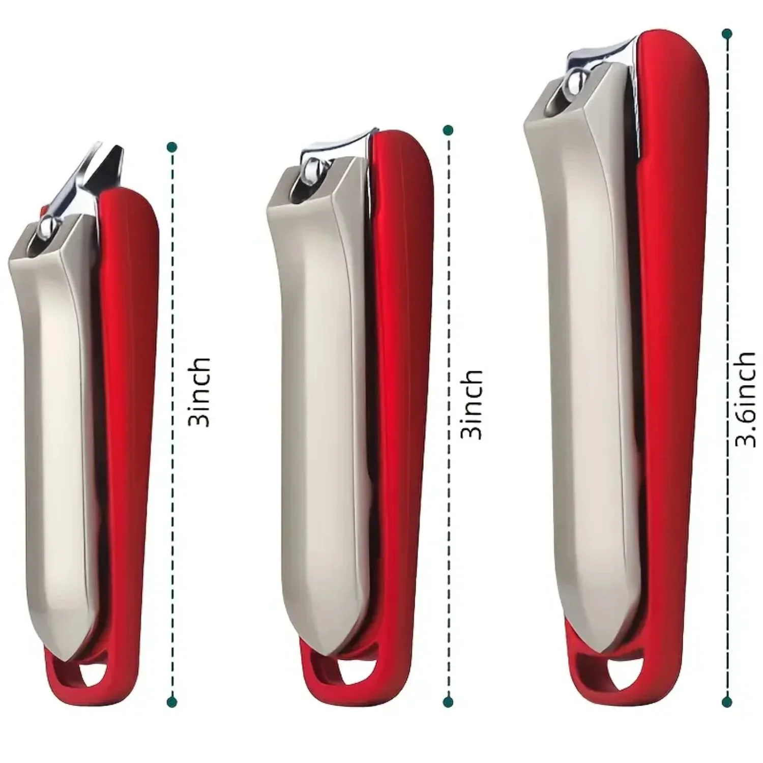 Juego de cortaúñas de acero inoxidable sin esfuerzo para hombres y mujeres: incluye cortaúñas, uñas de los pies y bordes inclinados más afilados.