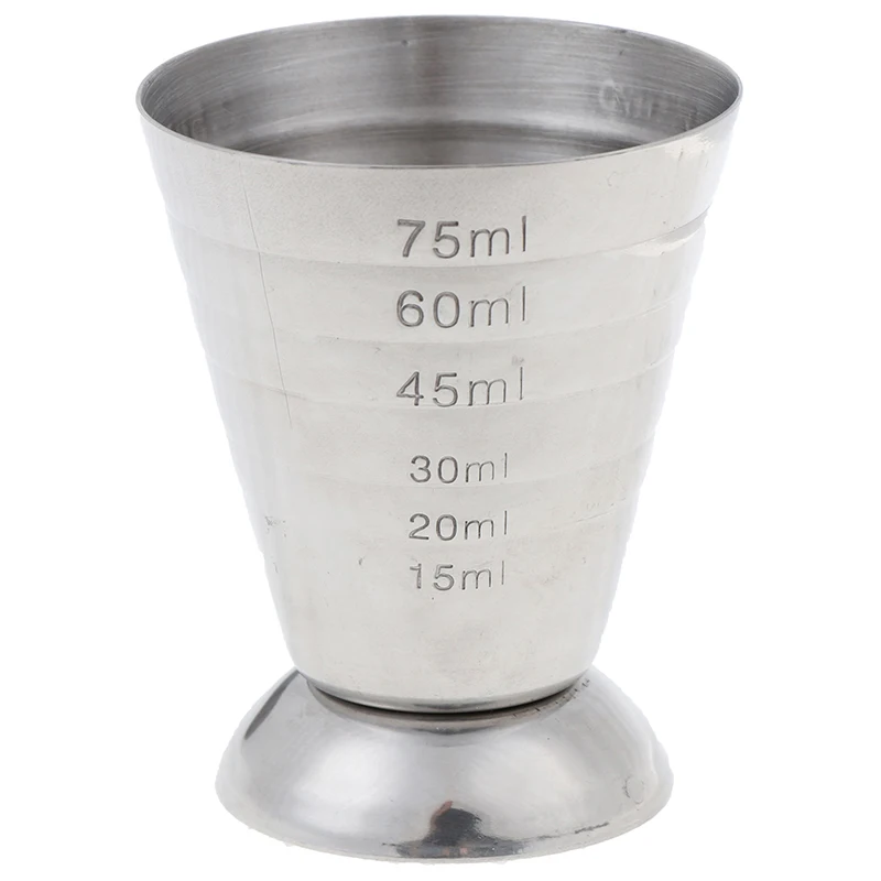 1pcs Stainless Steel Measure Cup 75ml Metal Measure Cup Drink Tool Shot Ounce Jigger Bar Mixed Cocktail Beaker