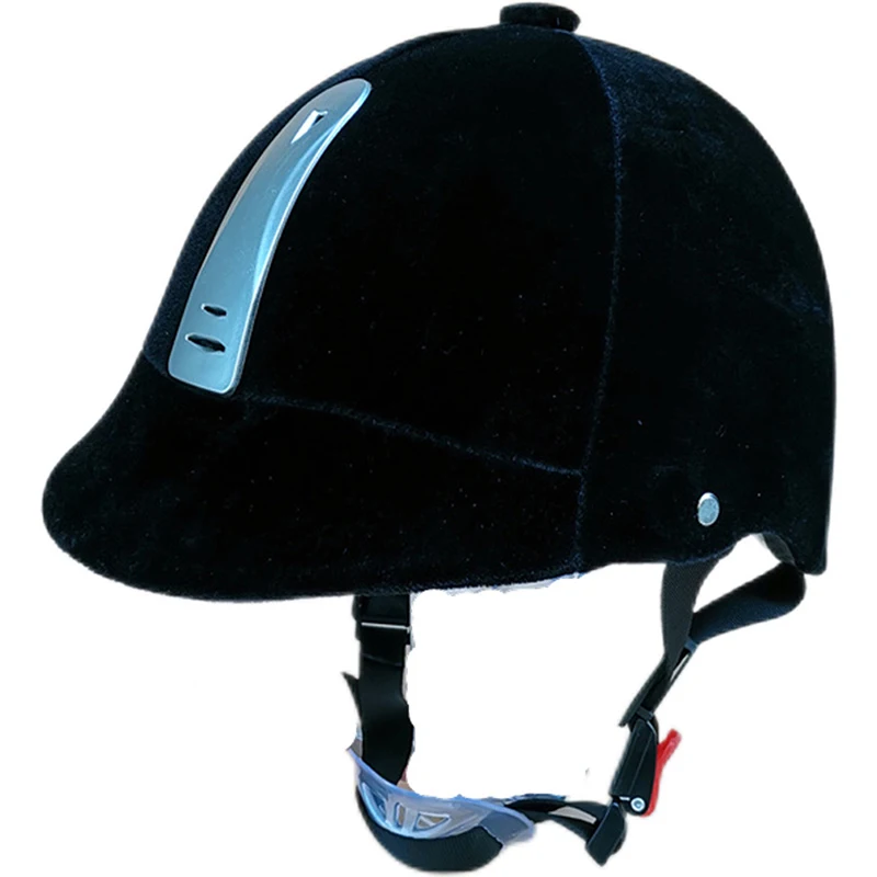 Casque d'équitation en velours classique unisexe, équipement d'équitation, casquette de protection de cyclisme, taille réglable