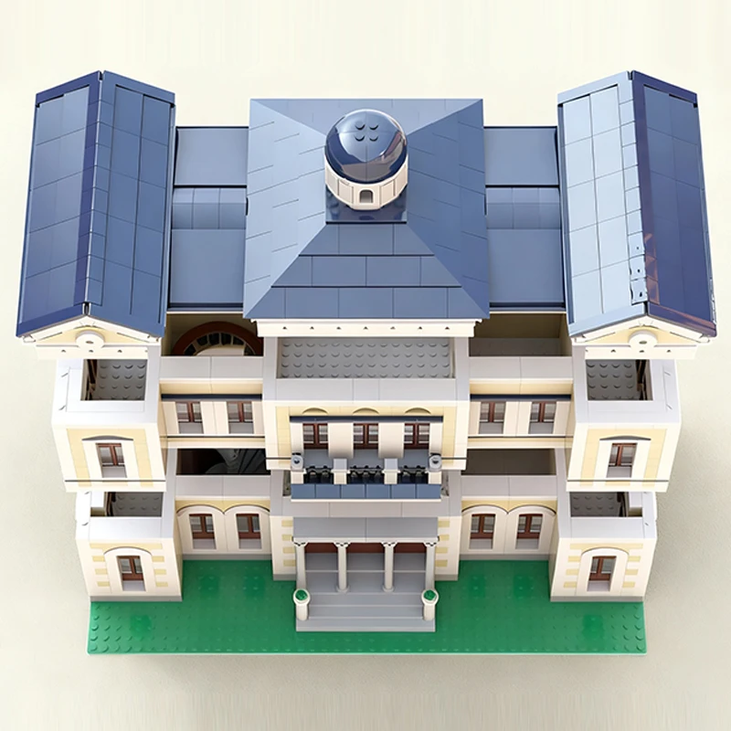 City Street View Model MOC Building Bricks Swedish Royal Palace Modular Technology Children Holiday Gifts Assemble Toys Suit