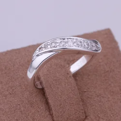 HOT women Silver color Rings Jewelry Beautiful and charming New Fashion elegant  Holiday gifts Free shipping R159