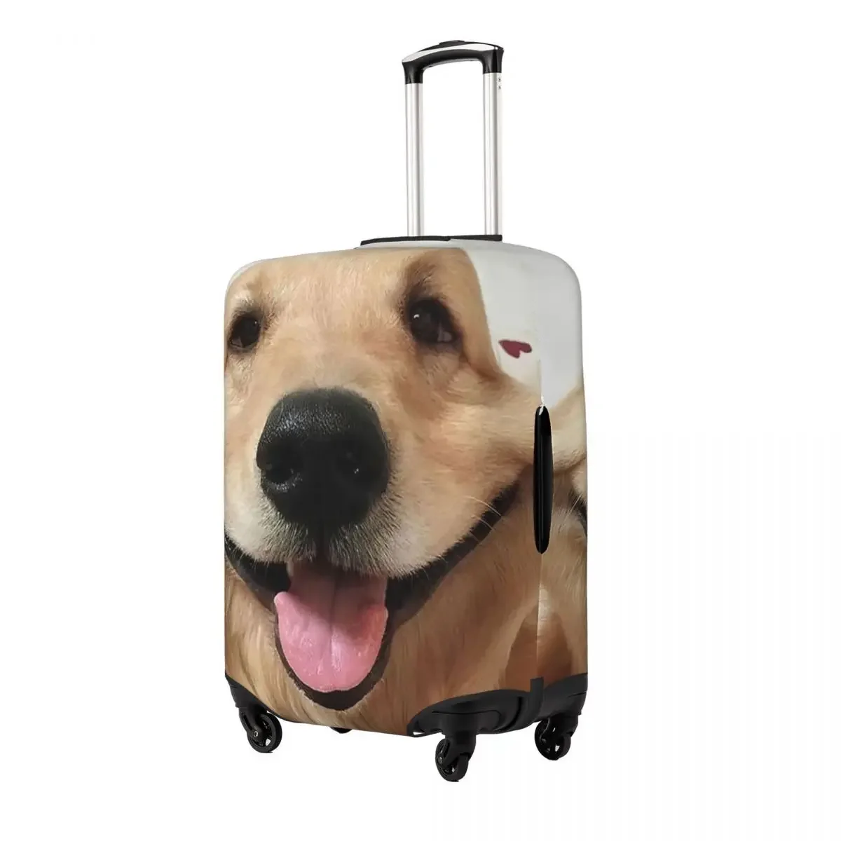 Dog's Happy Face Print Luggage Protective Dust Covers Elastic Waterproof 18-32inch Suitcase Cover Travel Accessories