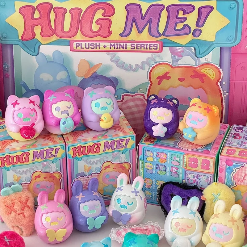 Shinwoo hug me mini série caixa cega urso fantasma surpresa caixa misteriosa boneca decoração de mesa bonito modelo brinquedos menina presentes aniversário