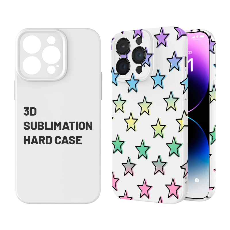 TuoLi 20PCS Heat Vacuum Press 3D Sublimation PC Solid Single Cover Blank Mobile Phone Case for DIY