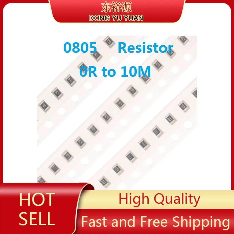 100 Uds 0805 5% 0R-10M 10K Ohm 10R 100R 470R 330R 1K 2,2K 10K 100K 0R 1R 2,/3/4/5/6/7/8/9/K/R 220 Ohm Kit de resistencia de Chip SMD
