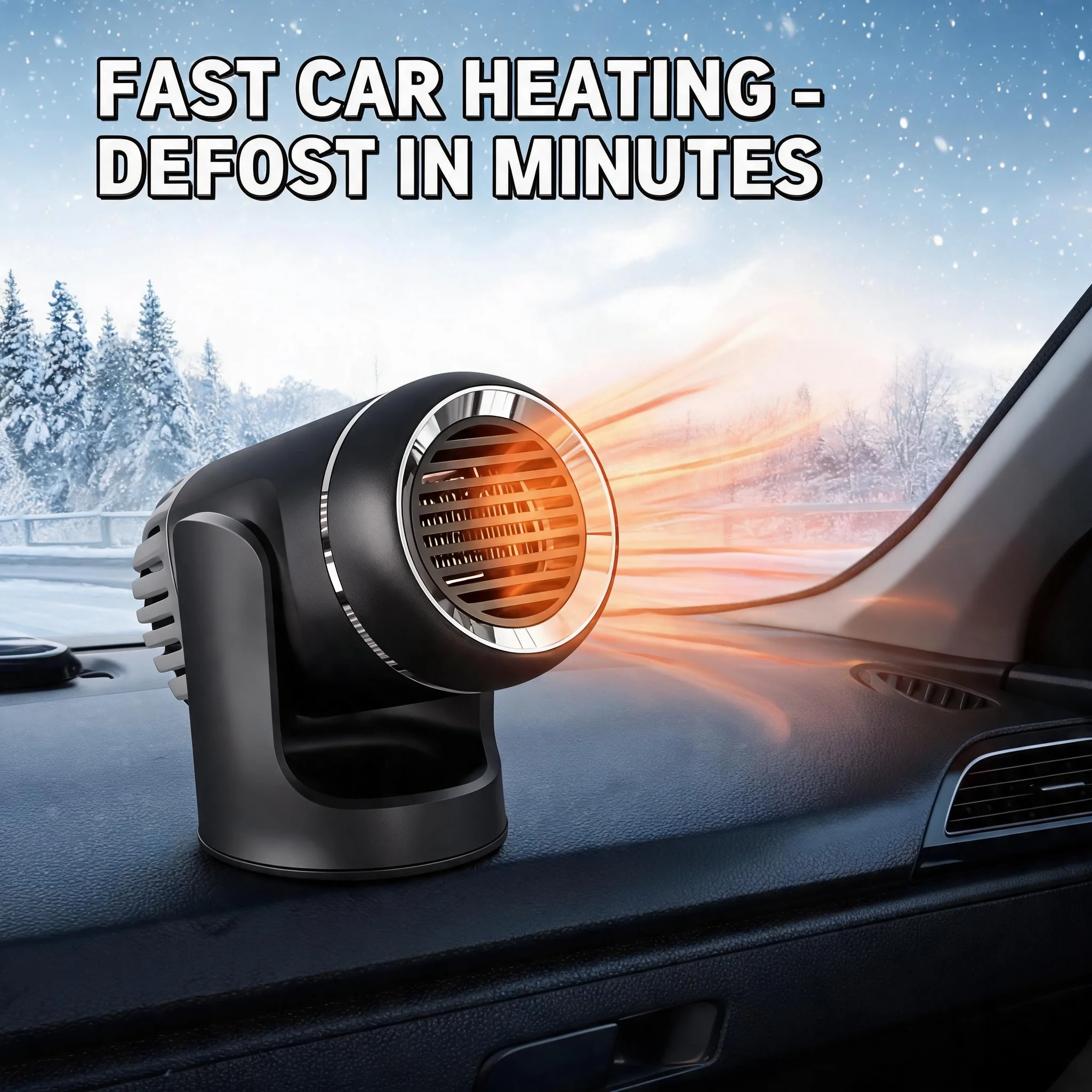 Winter Car Preheater 12V 150W Electric Fast Heating Windshield Defroster Demister Anti-Fog Cooling Fan Auto Interior Accessories