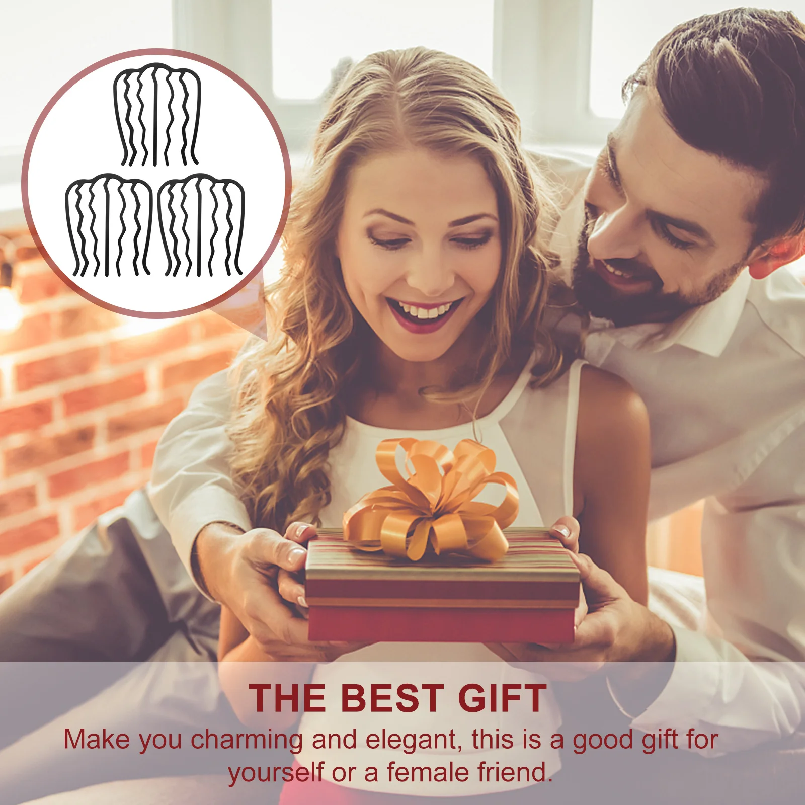 

3Pcs Stylish Hairpin Combs for Women Ladies Girls Suitable for All Hair Colors Types Easy Hairstyle DIY Hair Side Comb