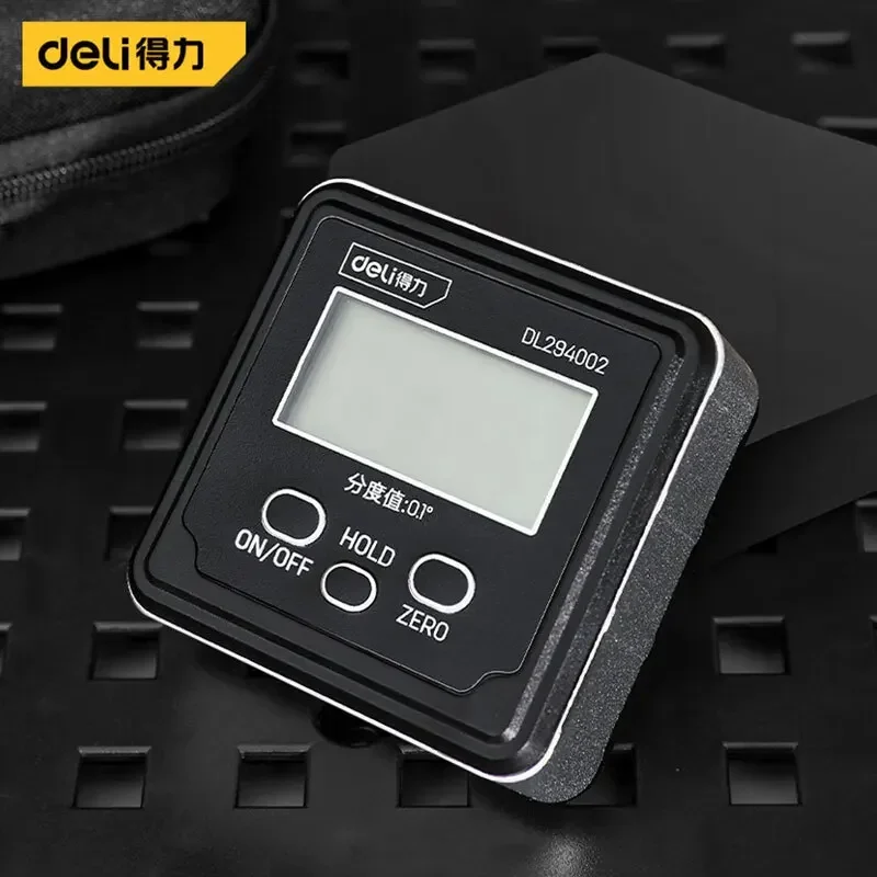 

DELI Digital Angle Protractor High Precision Magnetic Digital Inclinometer Level Box Angle Gauge Meter Magnet Base Measurin Tool