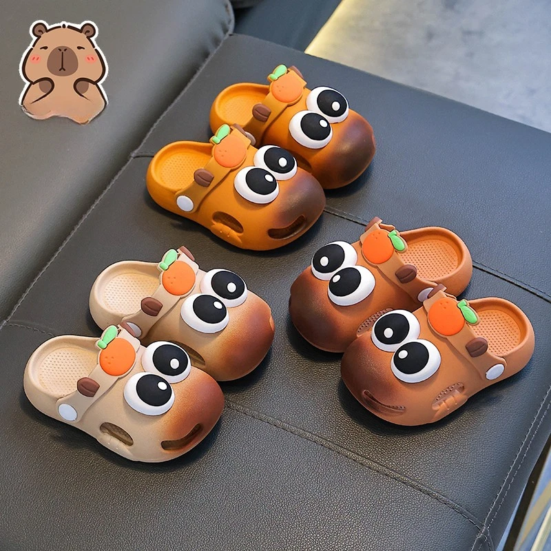 2026 spring/summer new children's slippers cartoon indoor slippers for girls and boys PVC soft anti slip children's beach shoes
