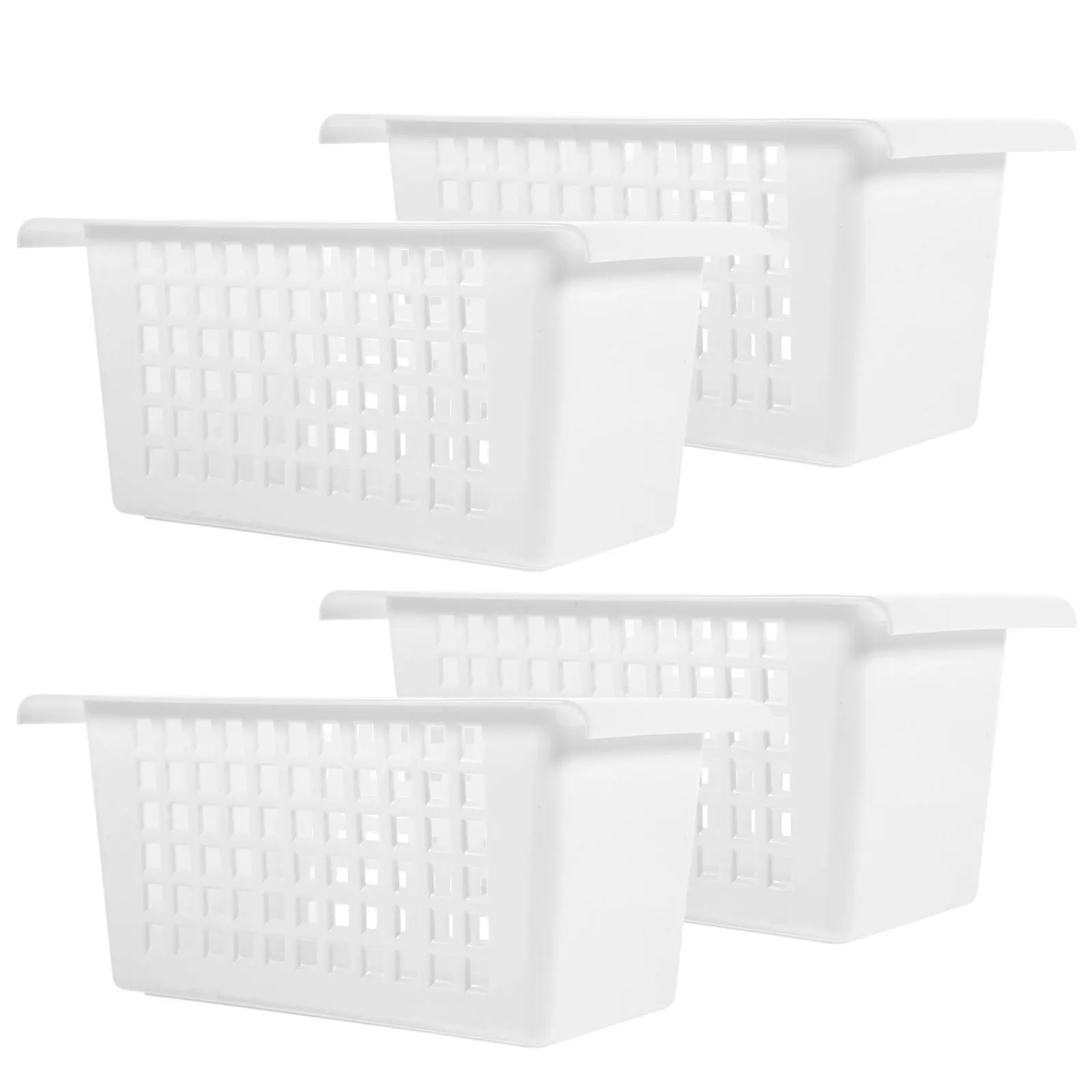 

4Pcs Storage Box Plastic Bins for Bedroom Wardrobe Pantry Drawer Organizer Hollow Basket Small Plastic Containers Home