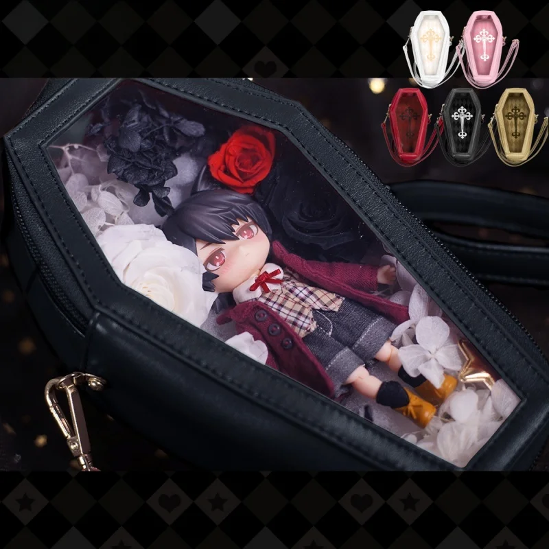 

Origina Ob11 Bjd Doll Coffin Transparent Mini Bag Gothic Banpaia Vampire Coffin Girl Shoulder Bag Vampire Coffin Storage Box
